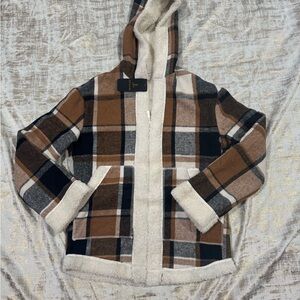 Plaid Kids Jacket with Hood